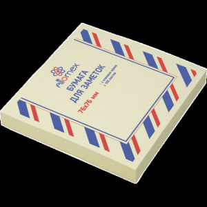 Бумага с липким краем (76*76мм)  100л, желтая