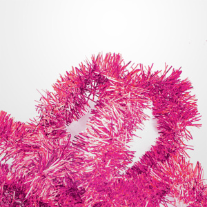 Мишура "Сверкающая ёлка" розовая 2м, d=7см