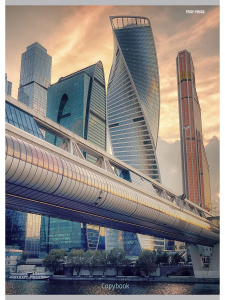 Тетрадь А4  96л кл. скоба Проф-Пресс "Мегаполис и небо" белизна 100% (203*273мм)