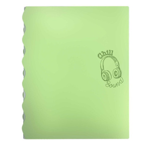 Папка уголок 4-х уровн. А4 "Наушники", пластик