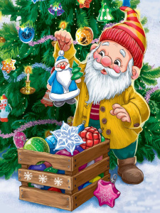 Мозаика алмазная 17*22см "Гном "