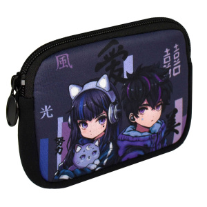 Кошелек для банкнот и монет Феникс+ "Кибер аниме" 12*9*1,8см, неопрен, молния