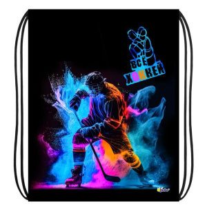 Мешок для обуви 1 отд, 340*420 "ВСЁ хОКкей"