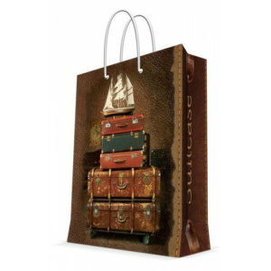 Пакет подар. бумажн. 18*23*10 см, Чемоданное настроение