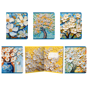 Тетрадь А5 48л кл. Полиграф Принт "Цветение" софт-тач, белизна 100%