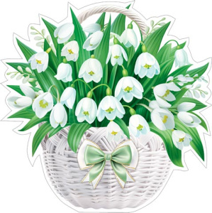 Украшение  26*26см "Подснежники"