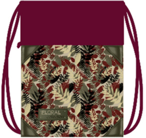 Мешок для обуви 1 отд, карман на молнии, 370*470  Floral