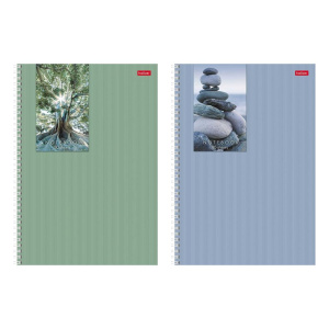 Тетрадь А4  80л кл. гребень Hatber "Прикосновение к природе" перф.на отрыв, цв.срез, мат.лам., 2диз.