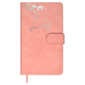 Ежедневник недат А6+ кожзам., тв.пер., 120л. "Бейбискин розовый" ляссе