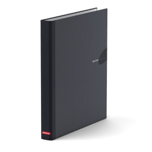 Папка 2 кольца 35мм картон А4 WORK INSIDE чёрная