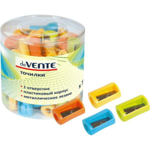 Точилка пласт. 1 отв.  ассорти