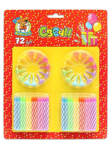 Свечи для торта 72шт с подставками