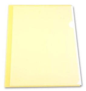 Папка уголок А4 прозр. плотн. 0,10мм желтая