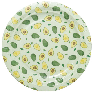 Тарелка бум. "Авокадо-2" 18 см, 6 шт.