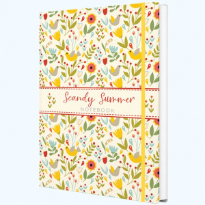 Записная книжка А5  96л., 7БЦ "Scandy summer" резинка