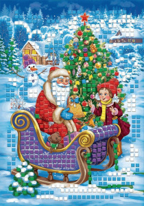 Аппликация из EVO 35*21см  "Дед Мороз дарит подарки"