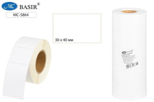 Термоэтикетка 30*40 белая, 1000 этикеток