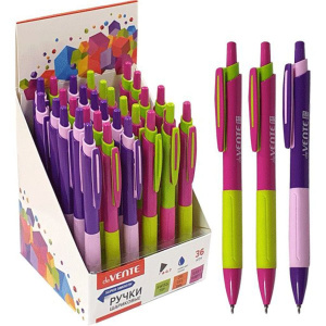 Ручка шар. deVENTE "Arrow", 0,7мм, автомат., кауч. держатель, синяя