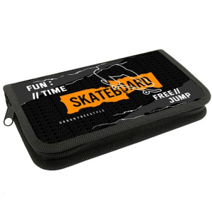 Пенал 1 отд. (190*110*27) молния, ткань "Скейтборд"