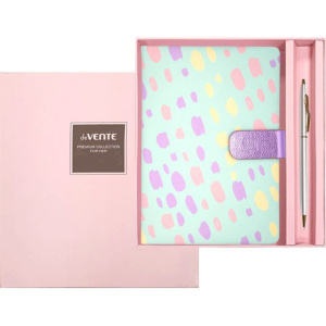 Набор подарочный "Ester" ежедн. недат. А5, 320стр., бирюзовый, тв. обл., иск. кожа, + шар.ручка