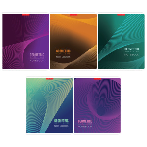 Тетрадь А5 40л кл. Полиграф Принт "Геометрические линии" УФ-лак