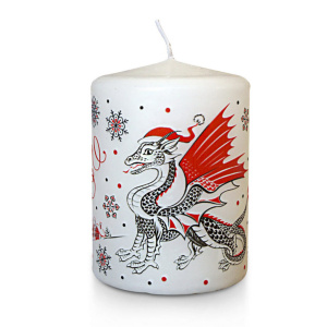 Свеча новогодняя пеньковая "Дракон" 60*80мм