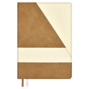 Ежедневник недат. А5 160л., кож.зам., тв.пер. "Бакстер Джут микро коричневый" ляссе, карманы