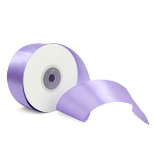 Лента упаковочная атласная 25мм, 22м сиреневая