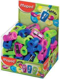 Точилка пласт. 1 отв.  BOOGY ассорти