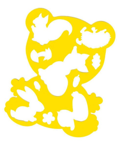 Трафарет "Медвежонок и друзья"