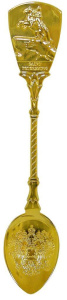 Ложка сувенирная "Медный всадник" цв.золото