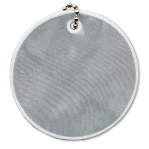 Подвеска светоотражающая ПВХ "Круг" серебристый 60мм