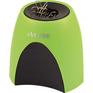 Подставка наст. "deVENTE" с магнитным держателем, скрепки 10шт., салатовый