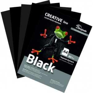 Бумага А4 цветная  40л  CREATIVE line, Black 80гр/м2