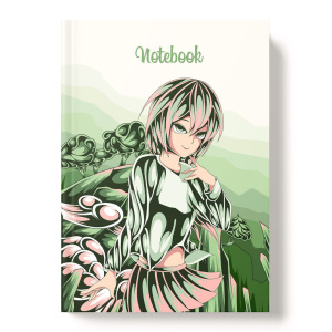 Блокнот А5 7БЦ  96л "Аниме девушка" кл., мат.лам.