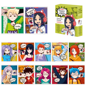 Комплект предметных тетрадей "Аниме" 12 шт в упаковке, 48л., УФ-лак