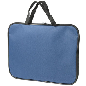 Папка А4 тканевая, с ручками на молнии,    Синяя