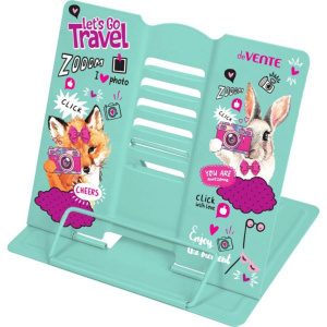 Подставка для книг "Click" 21*19см полностью металл, бирюзовая