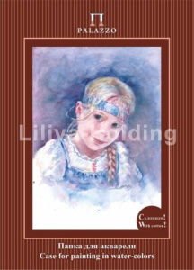 Папка для акварели  А4 10л. "Настя" с хлопком, 200г/м