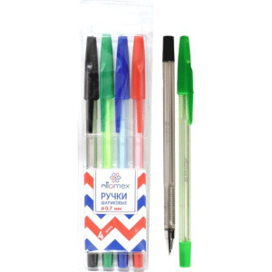 Набор ручек шар. Attomex   4 цв., 0,7мм