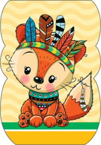 Закладка магнитная мини Лис-индеец