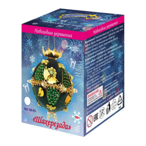 Новогодний шар из пайеток 8см "Шахерезада" 8+