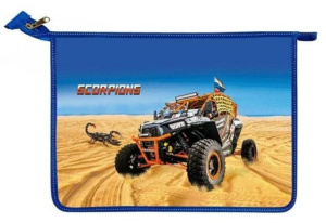 Папка д/ труда А4 (335*240*85) 2отд. молния сверху, пластик/ламинат "Скорпион пустыни"