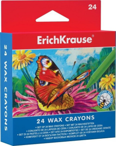 Мелки восковые ERICH KRAUSE  24 цв. карт.упак.