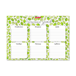 Расписание уроков А4 "Яркие дольки"