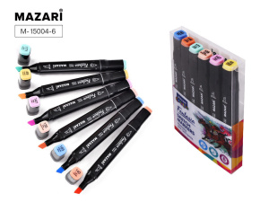 Набор маркеров для скетчинга   6цв. FANTASIA. Pastel colors 2, двусторон., 3,0-6,2мм