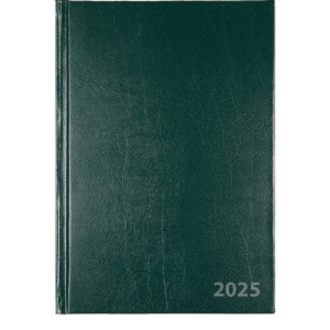 Ежедневник дат. 2025г А5 Attomex 336стр., темно-зеленый, бумвинил, офсет 60г/м2