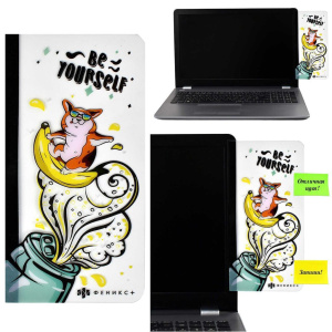 Панель на монитор для стикеров 10*20см "Корги" ПВХ 500мкм