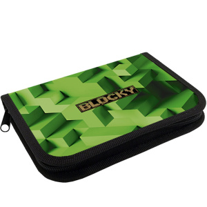 Пенал 1 отд. (190*130*27) молния, лам.картон "Блоки"