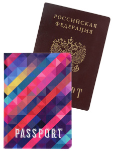 Обложка для паспорта "Диагонали" ПВХ slim